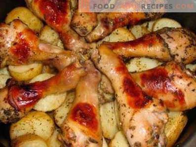 Podudzia z kurczaka z ziemniakami w wolnej kuchence