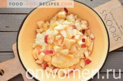 Zapiekanka z serem z jabłkami i kaszą manną