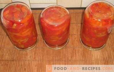 Pepper in tomato sauce for the winter