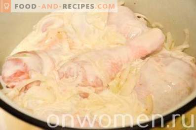 Pieczone udka z kurczaka w kefirze w wolnej kuchence