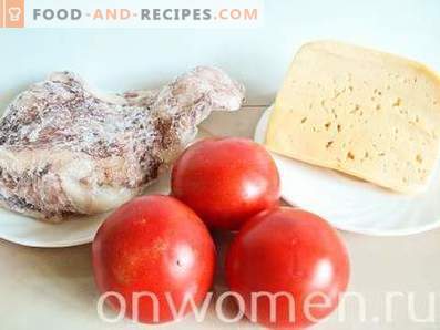 Sałatka z kalmarów z pomidorami i serem