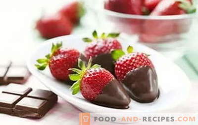 Truskawki w czekoladzie w domu: przepisy na magiczny deser. Jak gotować truskawki w domu w czekoladzie