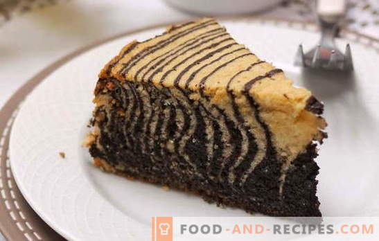 Ciasto ludowe „Zebra” na śmietanie - pyszny deser w paski. Przepisy na ciasto „Zebra” na śmietanie: wybór smaku i technologii należy do Ciebie!